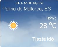 Mallorcai időjárás előrejelzés, 2010. július 1.